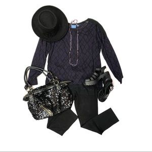 Simply Vera Vera Wang Purple/Black Top